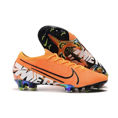 Chaussures Nike Mercurial Vapor 13 Elite FG Orange Noir