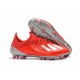 Chaussure de football à crampon adidas X 19.1 FG Rouge Argent