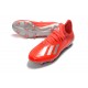 Chaussure de football à crampon adidas X 19.1 FG Rouge Argent