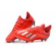 Chaussure de football à crampon adidas X 19.1 FG Rouge Argent