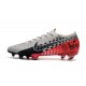 Chaussures Nike Mercurial Vapor 13 Elite FG NJR Chromé Noir Rouge Platine