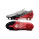 Chaussures Nike Mercurial Vapor 13 Elite FG NJR Chromé Noir Rouge Platine