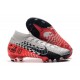 Nike Neymar Mercurial Superfly 7 Elite FG - Chromé Noir Rouge Platine