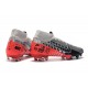 Nike Neymar Mercurial Superfly 7 Elite FG - Chromé Noir Rouge Platine