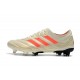 Chaussures Football adidas Copa 19.1 FG Blanc Cassé Rouge Solaire