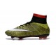 Chaussure Crampons Moulés Nike Mercurial Superfly Iv FG CR7 Jaune Blanc Noir