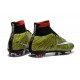 Chaussure Crampons Moulés Nike Mercurial Superfly Iv FG CR7 Jaune Blanc Noir