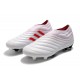 adidas Copa 19+ FG Crampons de Foot - Blanc Rouge Solaire
