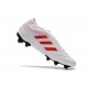 adidas Copa 19+ FG Crampons de Foot - Blanc Rouge Solaire