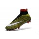 Chaussure Crampons Moulés Nike Mercurial Superfly Iv FG CR7 Jaune Blanc Noir