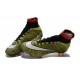 Chaussure Crampons Moulés Nike Mercurial Superfly Iv FG CR7 Jaune Blanc Noir