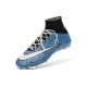 Chaussure Crampons Moulés Nike Mercurial Superfly Iv FG CR7 Safari Bleu Blanc