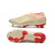 adidas Copa 19+ FG Crampons de Foot - Blanc Cassé Rouge Solaire