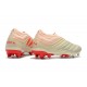 adidas Copa 19+ FG Crampons de Foot - Blanc Cassé Rouge Solaire