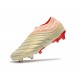 adidas Copa 19+ FG Crampons de Foot - Blanc Cassé Rouge Solaire
