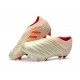 adidas Copa 19+ FG Crampons de Foot - Blanc Cassé Rouge Solaire