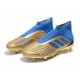 Chaussure de Foot adidas Predator 19+ FG - Or Bleu