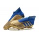 Chaussure de Foot adidas Predator 19+ FG - Or Bleu
