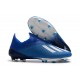 Crampons de Foot Nouvelles adidas X 19+ FG - Bleu Blanc