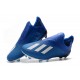 Crampons de Foot Nouvelles adidas X 19+ FG - Bleu Blanc