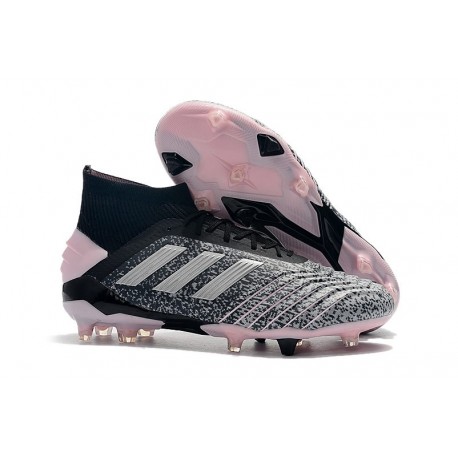 Chaussure de Foot adidas Predator 19+ FG - Gris Noir Rosa