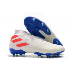 Chaussures Nouvelle adidas Nemeziz 19+ FG Blanc Orange