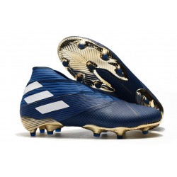 Chaussures Nouvelle adidas Nemeziz 19+ FG Bleu Blanc