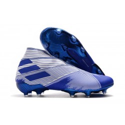 Chaussures Nouvelle adidas Nemeziz 19+ FG Blanc Bleu