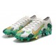 Mbappe Nike Mercurial Vapor XIII Elite FG Crampons Gris Or Vert