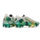 Mbappe Nike Mercurial Vapor XIII Elite FG Crampons Gris Or Vert