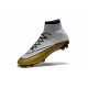 Chaussure a Crampon Cristiano Ronaldo Nike Mercurial Superfly FG CR501 Blanc Or