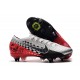 Chaussures Nike Mercurial Vapor 13 Elite SG-Pro Neymar Platine Noir Rouge