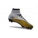 Chaussure a Crampon Cristiano Ronaldo Nike Mercurial Superfly FG CR501 Blanc Or