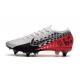 Chaussures Nike Mercurial Vapor 13 Elite SG-Pro Neymar Platine Noir Rouge
