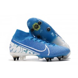 Nouvelles Nike Mercurial Superfly VII Elite SG-Pro New Lights Bleu Blanc