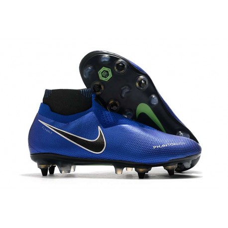 Nike Phantom VSN Elite DF SG-Pro Anti Clog Bleu Chrome Blanc