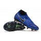 Nike Phantom VSN Elite DF SG-Pro Anti Clog Bleu Chrome Blanc