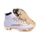 Chaussure a Crampon Cristiano Ronaldo Nike Mercurial Superfly FG Blanc Or