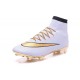 Chaussure a Crampon Cristiano Ronaldo Nike Mercurial Superfly FG Blanc Or