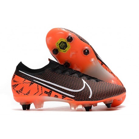 Chaussures Nike Mercurial Vapor 13 Elite SG-Pro Noir Blanc Cramoisi