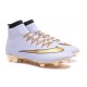 Chaussure a Crampon Cristiano Ronaldo Nike Mercurial Superfly FG Blanc Or