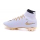 Chaussure a Crampon Cristiano Ronaldo Nike Mercurial Superfly FG Blanc Or